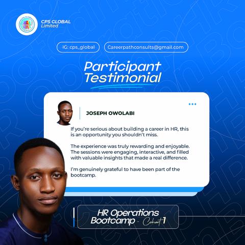 Joseph Owolabi – HR Bootcamp Participant